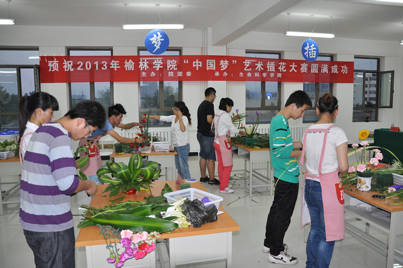 生科院榆林学院中国梦第二届插花艺术技能大赛成功举办